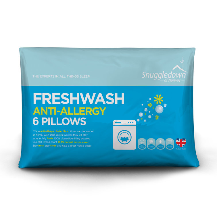 Snuggledown fresh wash anti allergy pillows clearance